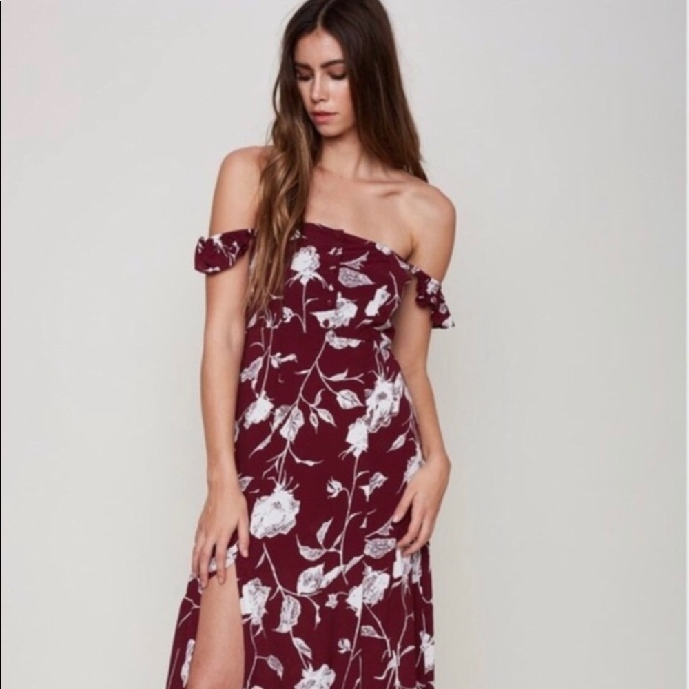 Flynn Skye Bardot Maxi Dress sz XS